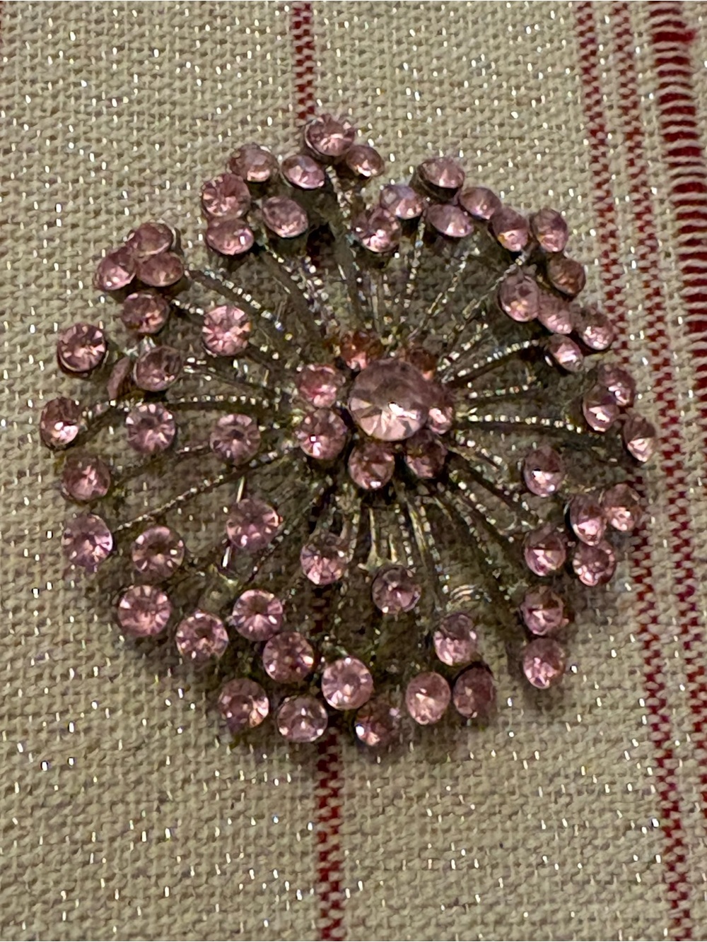 Pink Crystal Burst Brooch - Women's Accessory